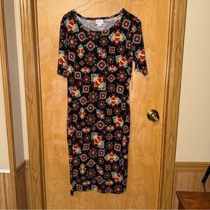 NWT LuLaRoe Colorful Geometric Pattern Dress Size Medium